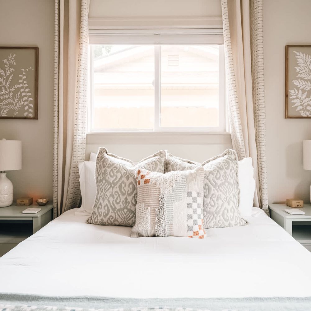 Primary bedroom with queen bed