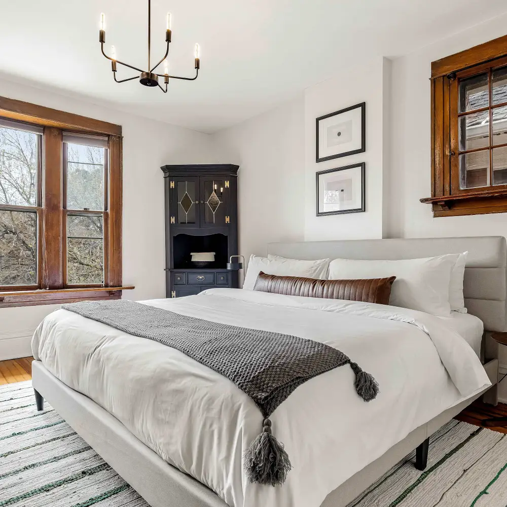 Bedroom 1 has a king bed