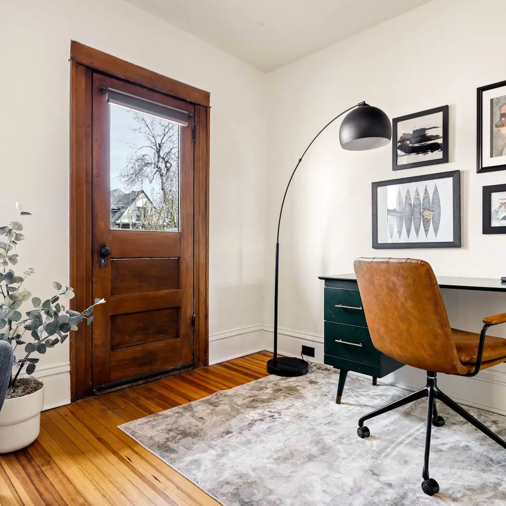 Office with desk and chair