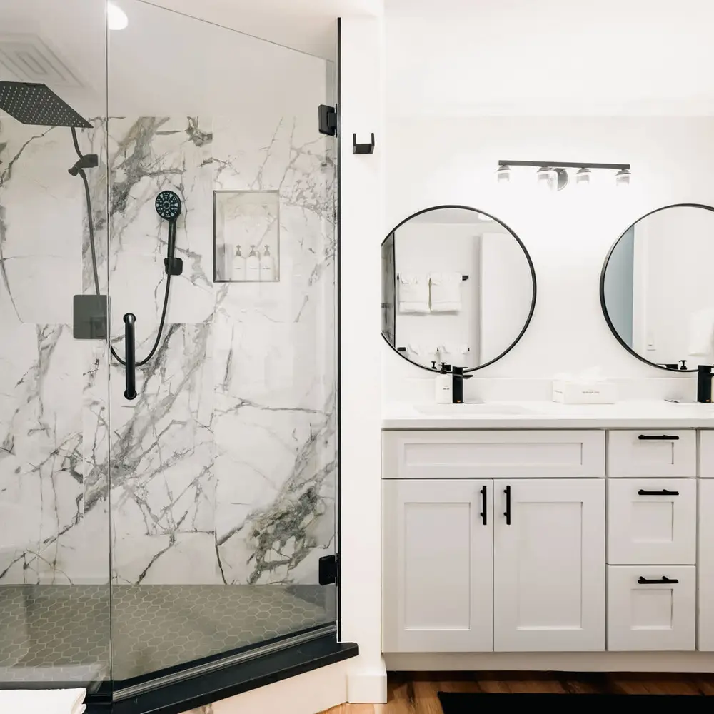 En suite bathroom to bedroom 1