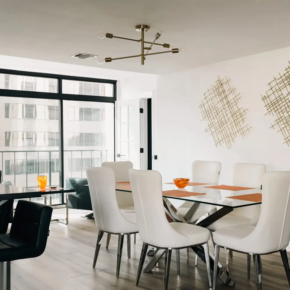 Dining table seats 6