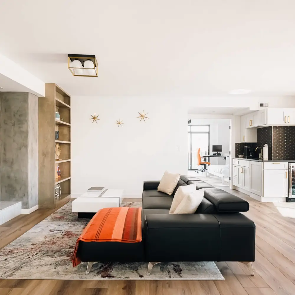 Living area *Fireplace is non-operational and not available for guest use*