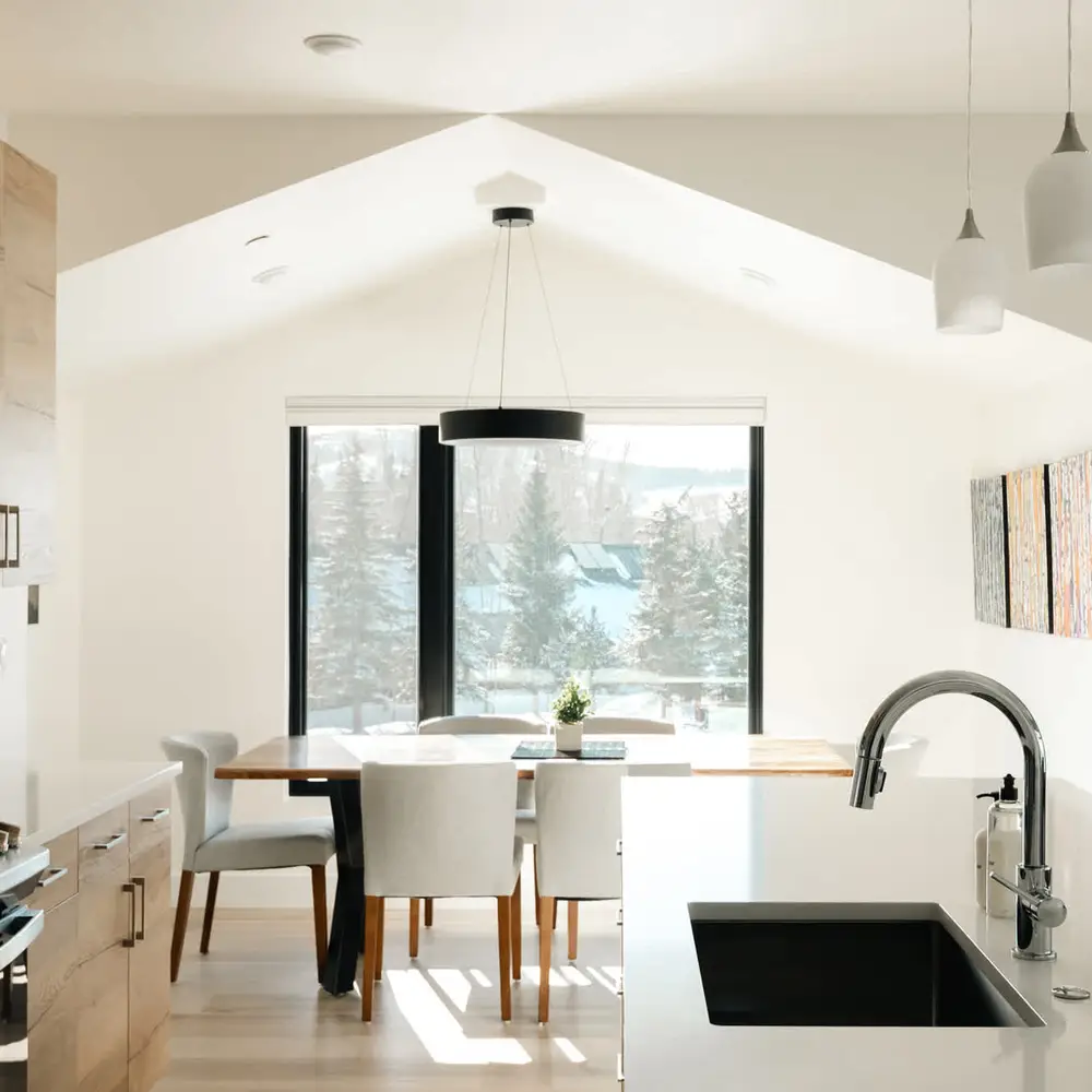 Kitchen and dining area