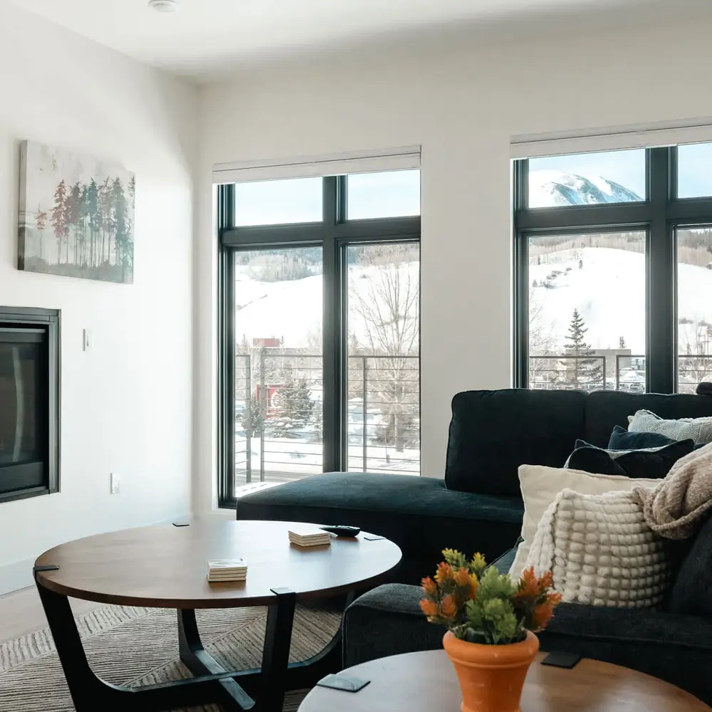 Main living area with balcony