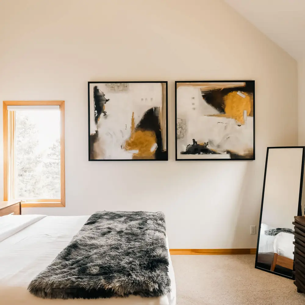 Bedroom 2 with queen bed and smart TV