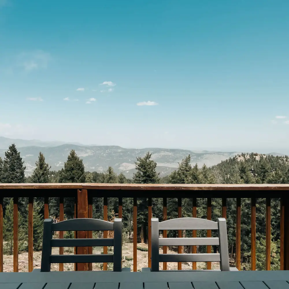 View from the outdoor dining space