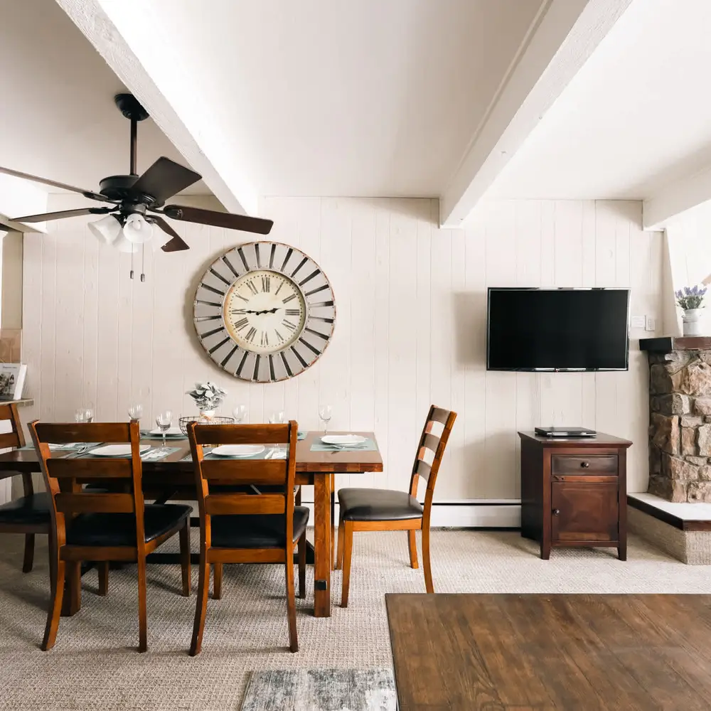 Dining and living areas