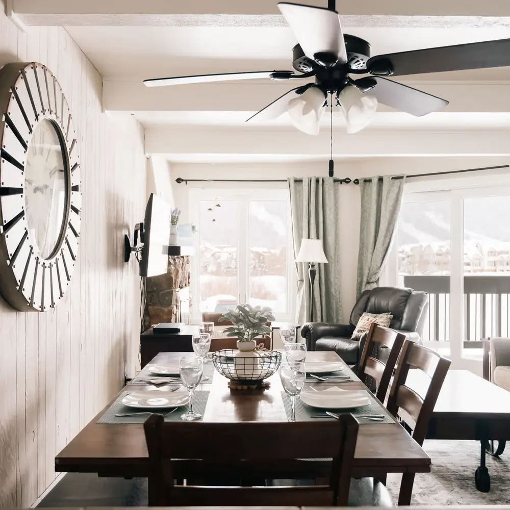 Dining and living areas
