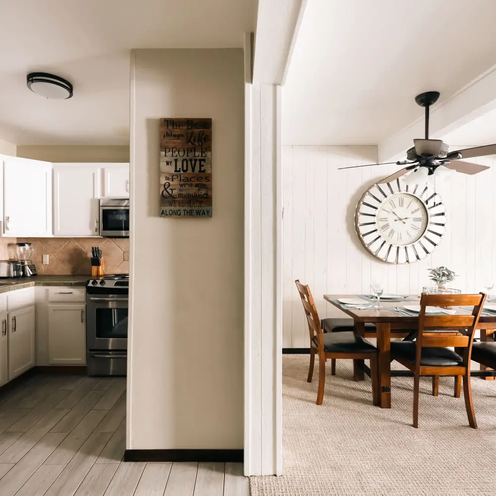 Kitchen and dining area