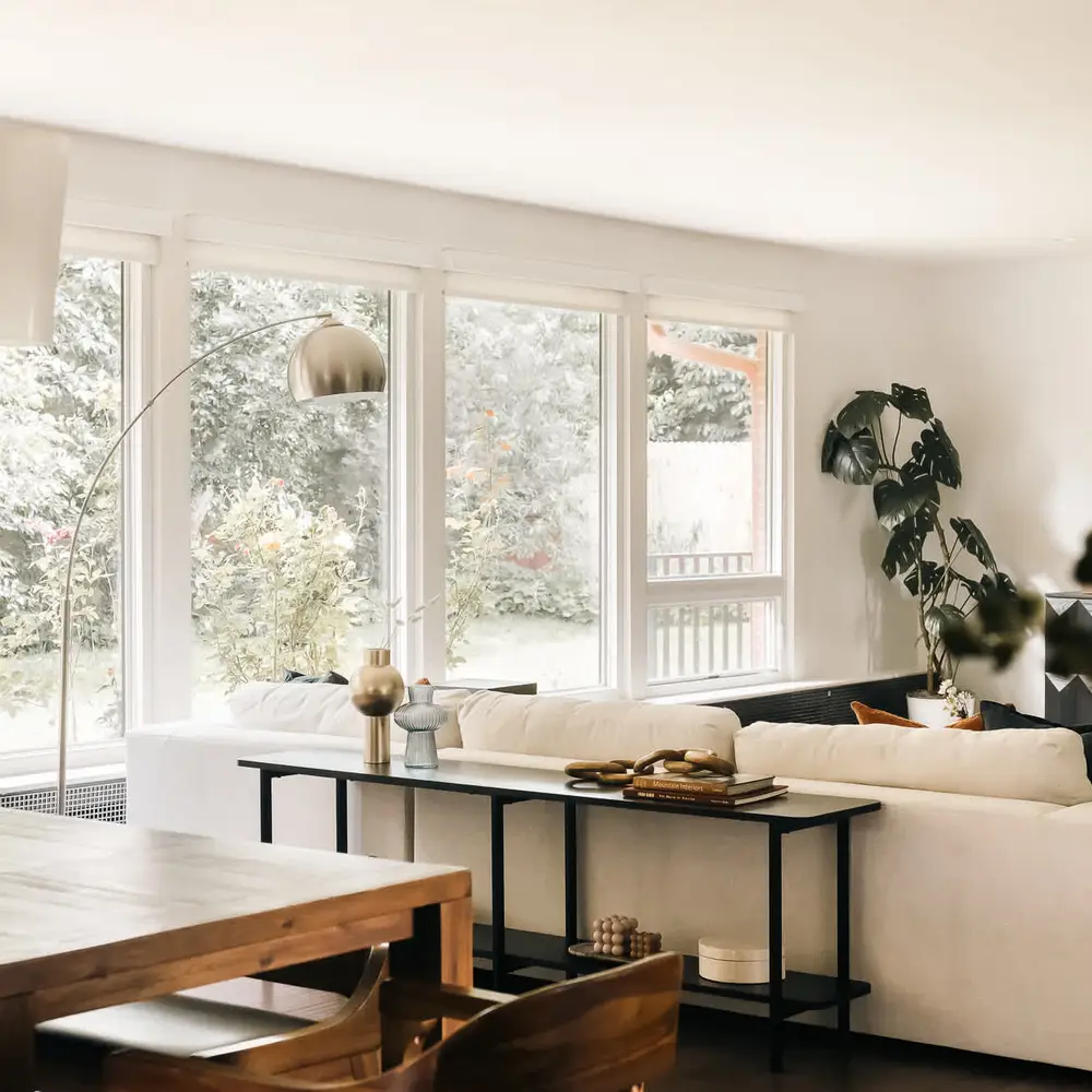 Dining and living areas