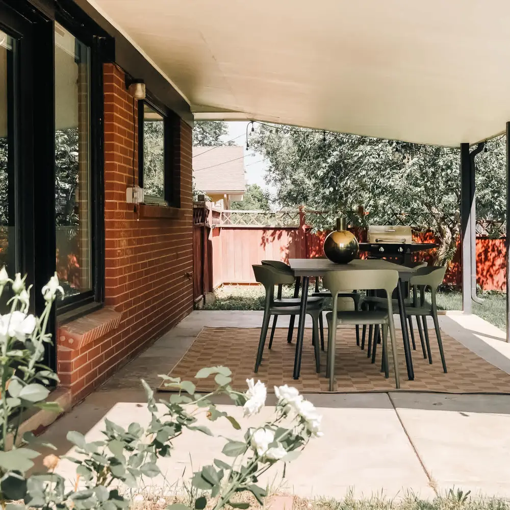 Covered back patio