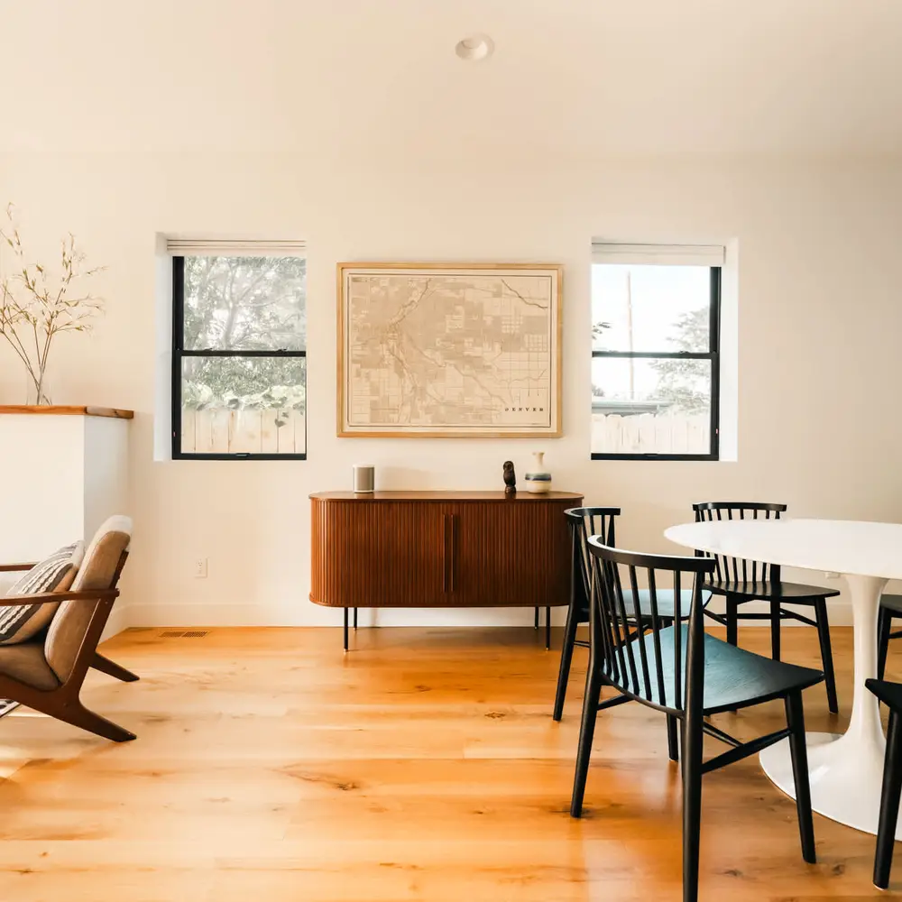 Dining and living areas