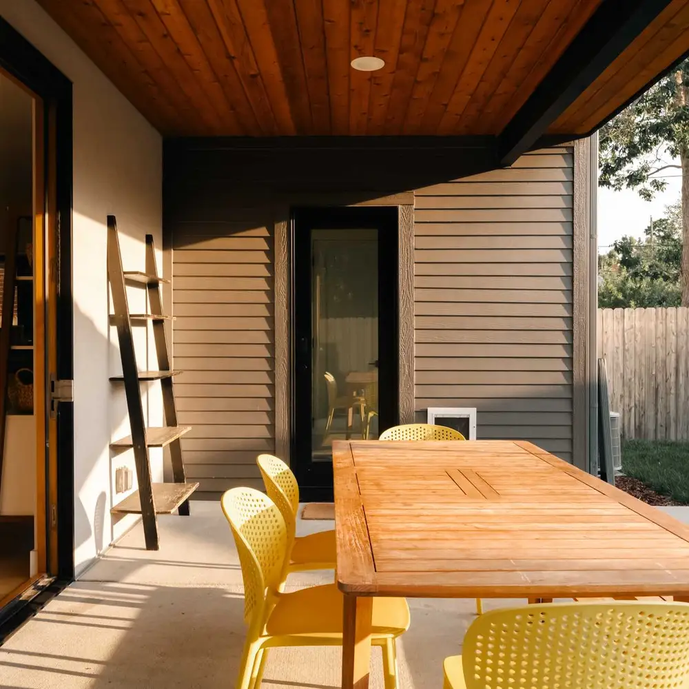 Covered back patio