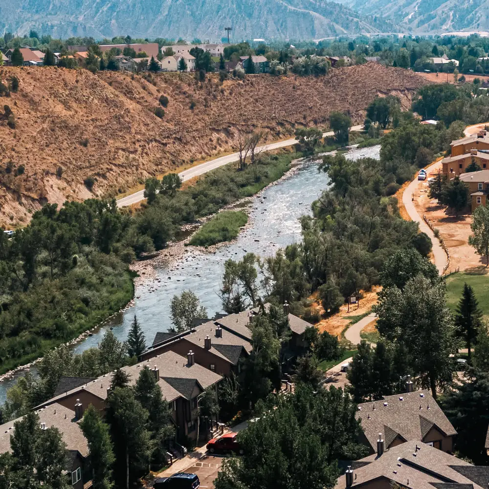 Eagle River runs directly behind the complex!