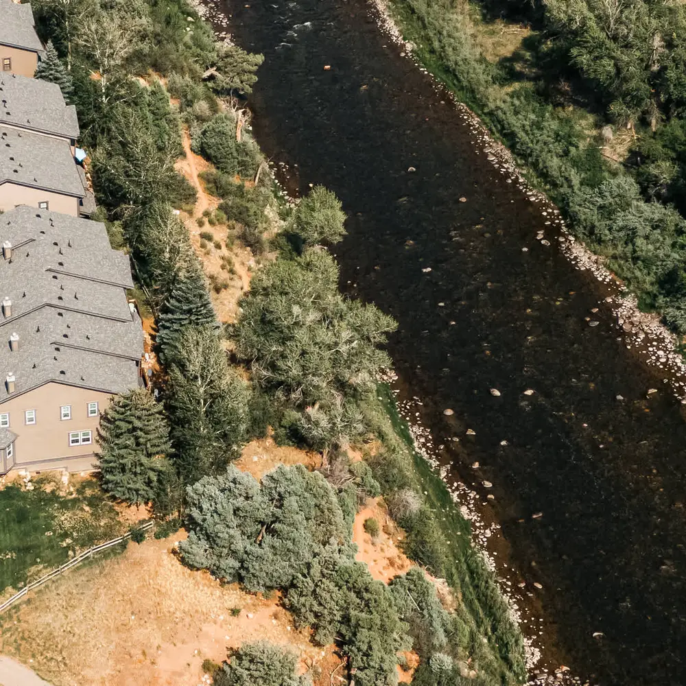 Eagle River runs directly behind the complex!