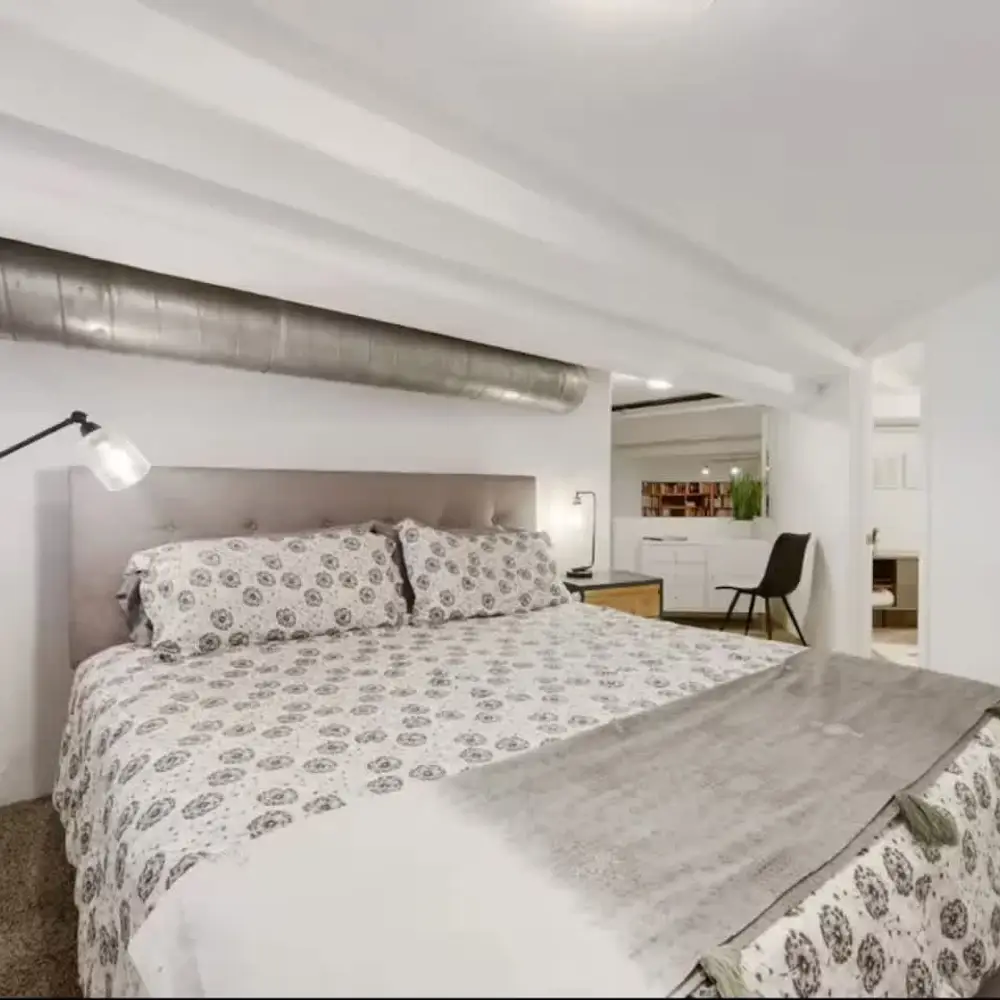 Loft bedroom with king bed