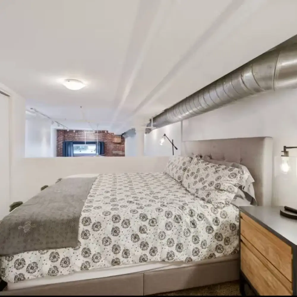 Loft bedroom with king bed