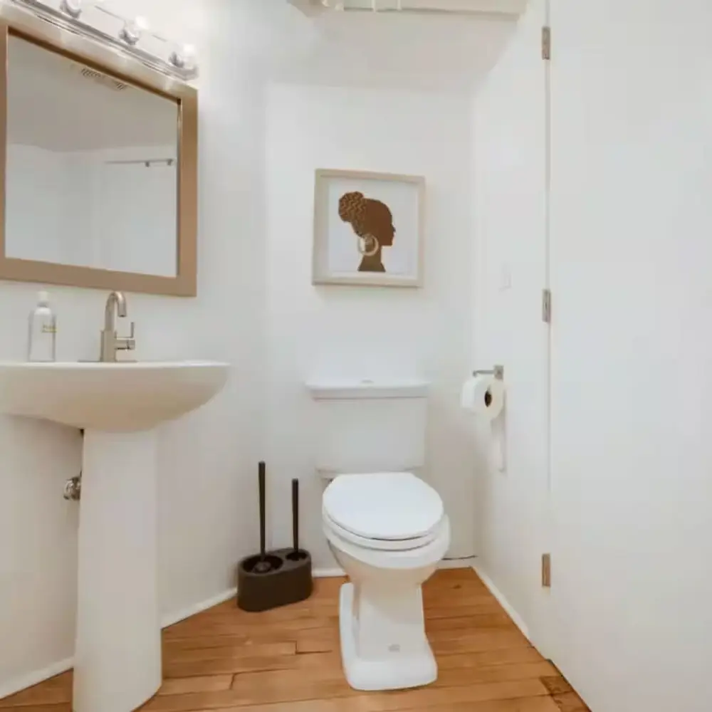 Half bathroom on main level