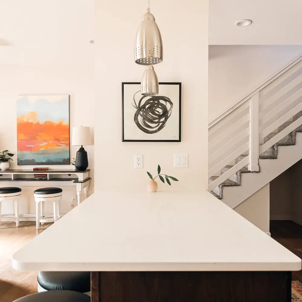 Kitchen island with bar-style chair seating