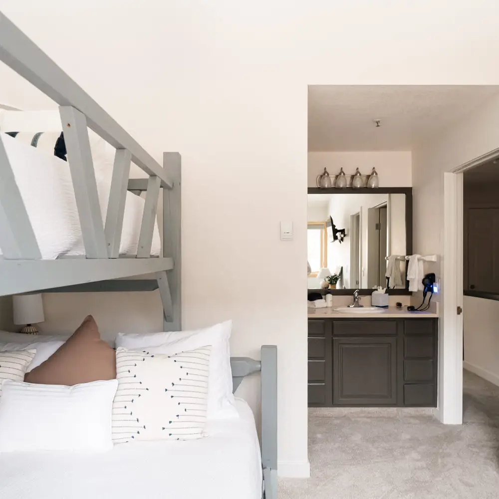 Bedroom 2 with twin over queen bunk bed