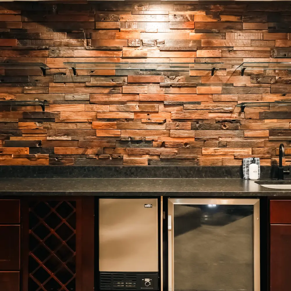 Basement bar area