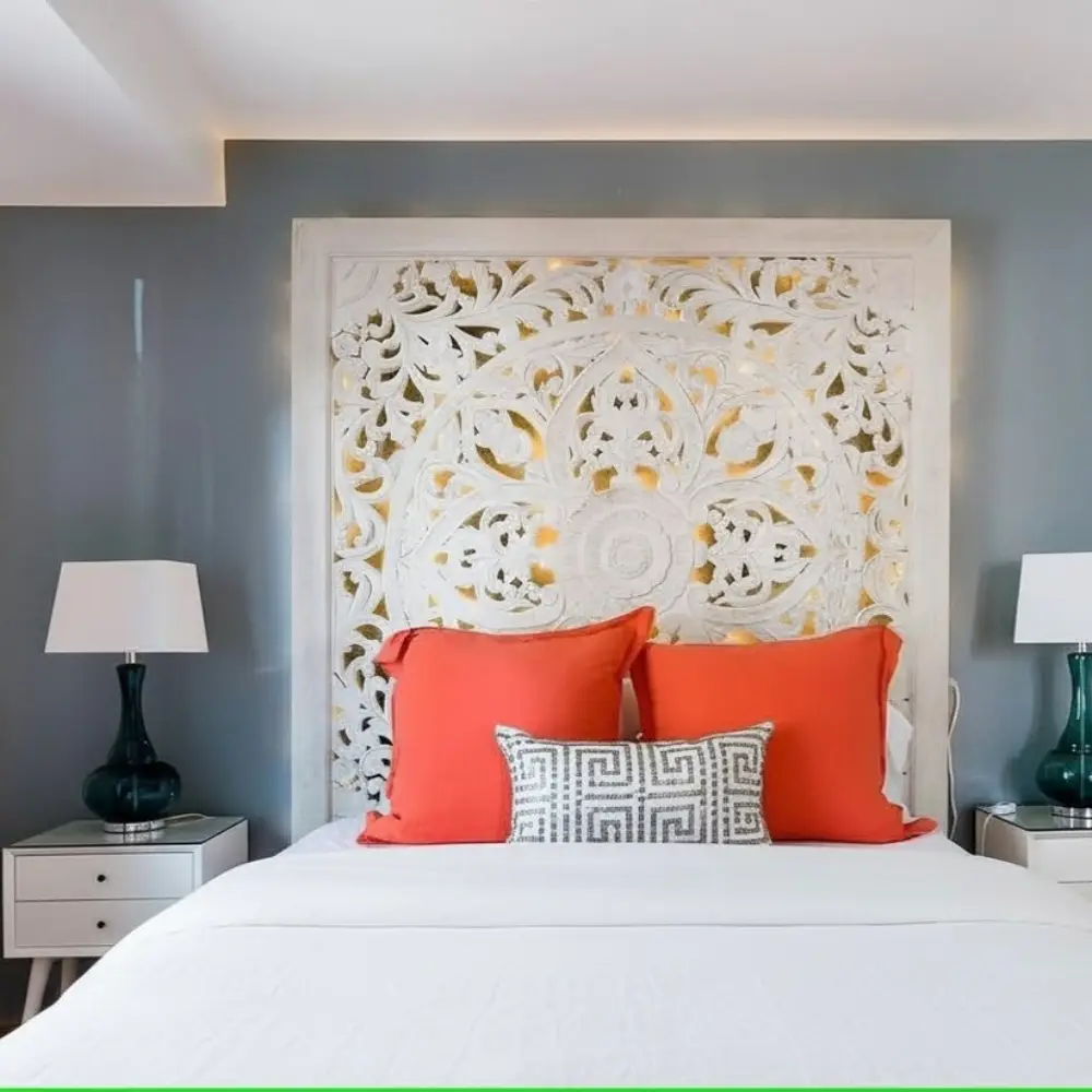 Main level bedroom with queen bed