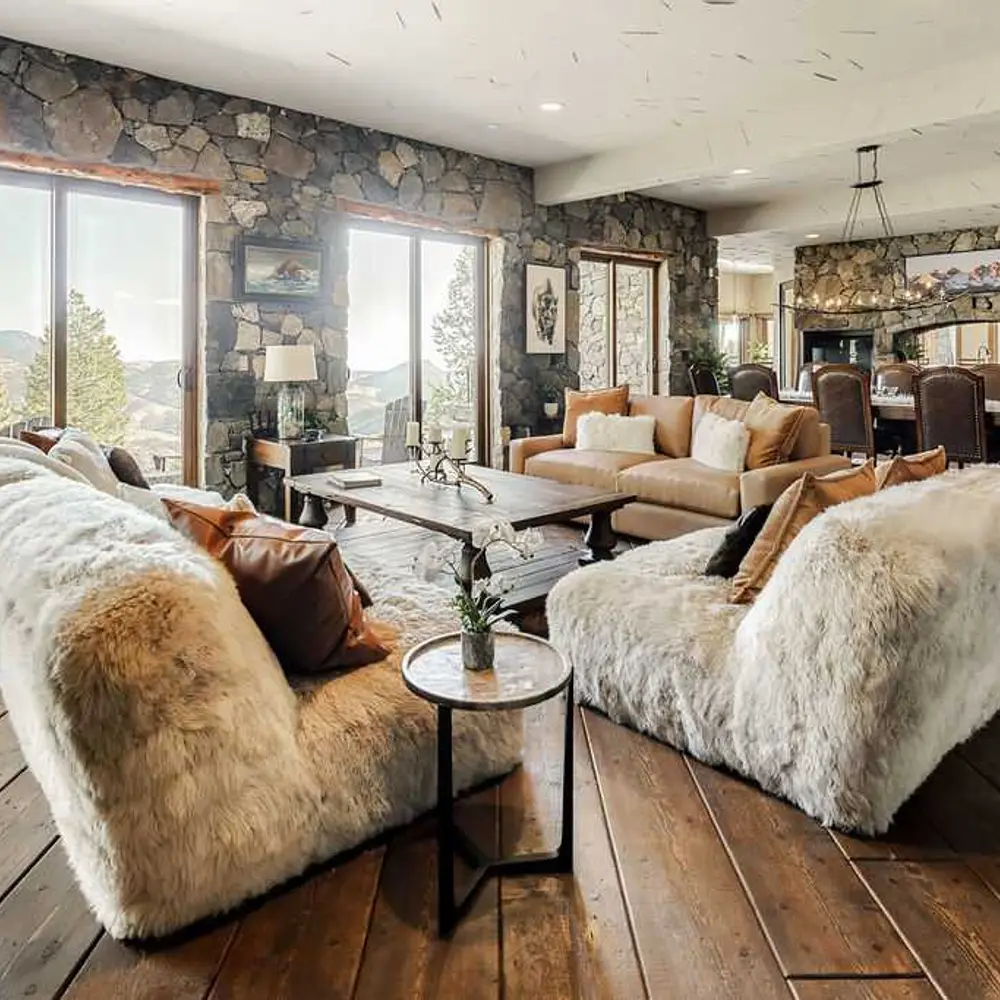 Main level living and dining areas