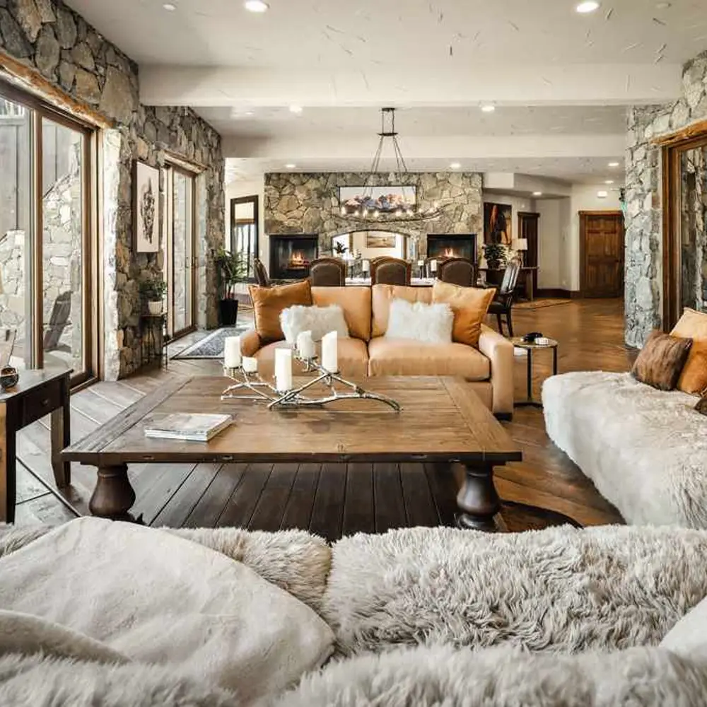 Main level living and dining areas