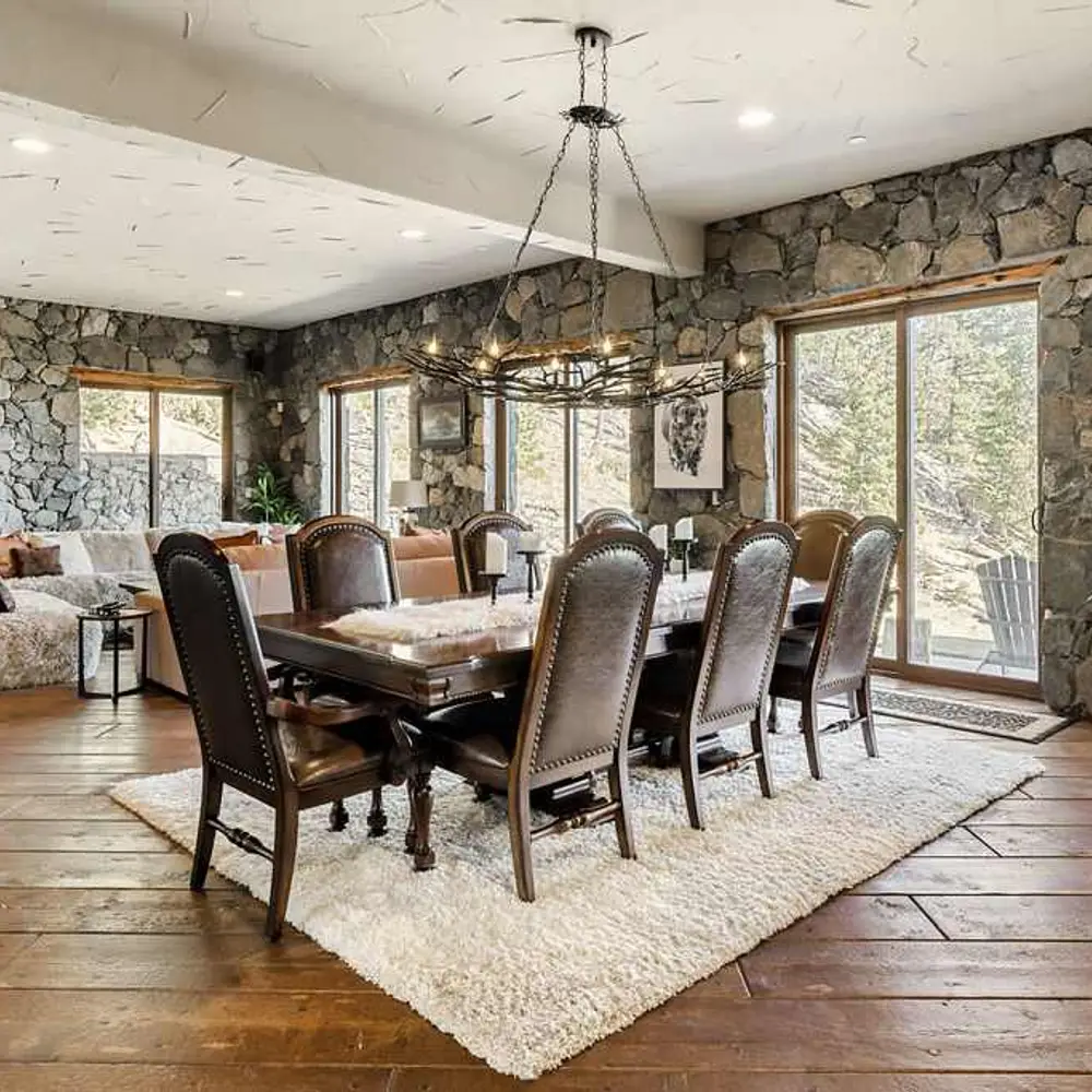 Main level living and dining areas