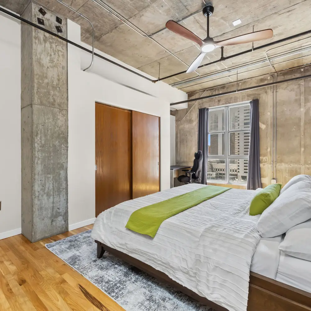 Bedroom with king bed