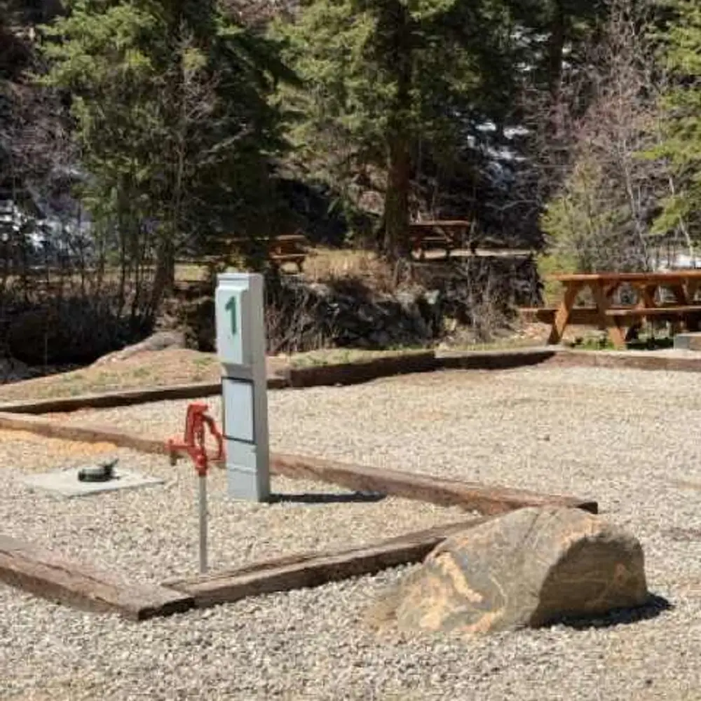 RV spot 1 - Your space has full hook-ups with water, electricity (30 & 50 amp), and sewer