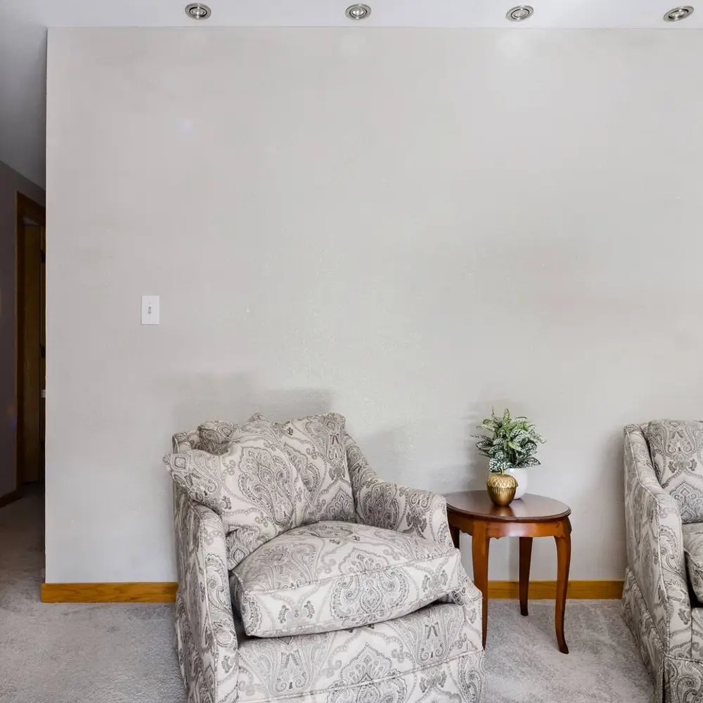 Basement living area seating