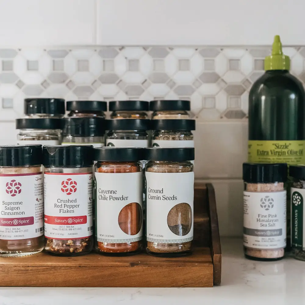 A well seasoned stay, full spice kits and all the seasonings provided by sustainably sourced and fair traded, Savory Spice.