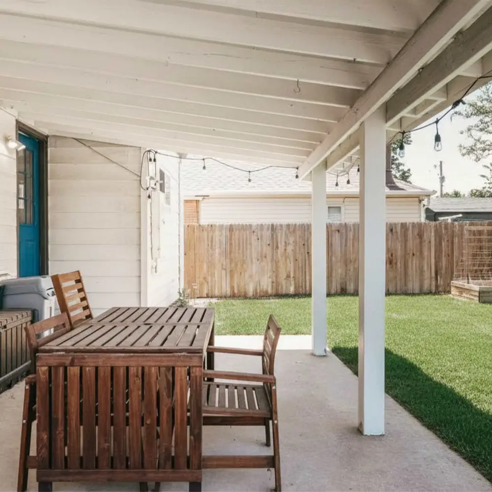 Covered back patio