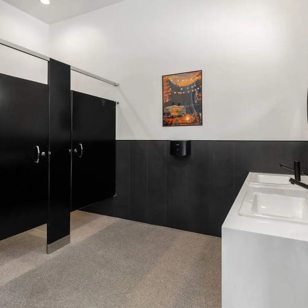Bathroom/shower facilities in the Community Center