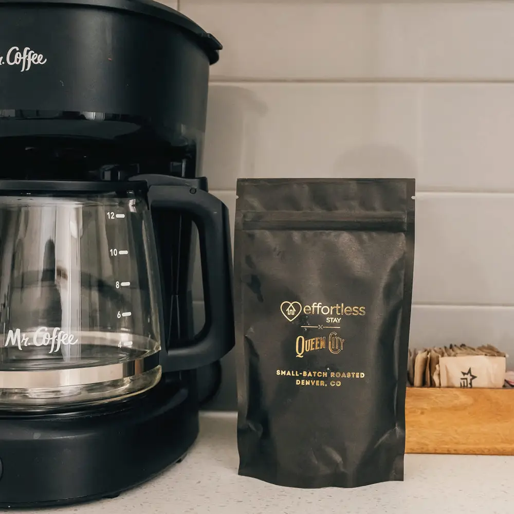 Coffee maker with coffee provided