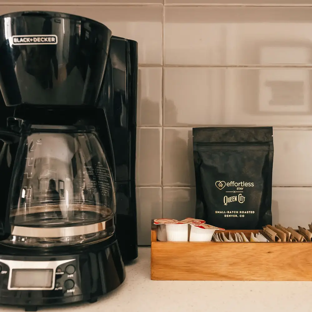 Coffee maker, with coffee provided