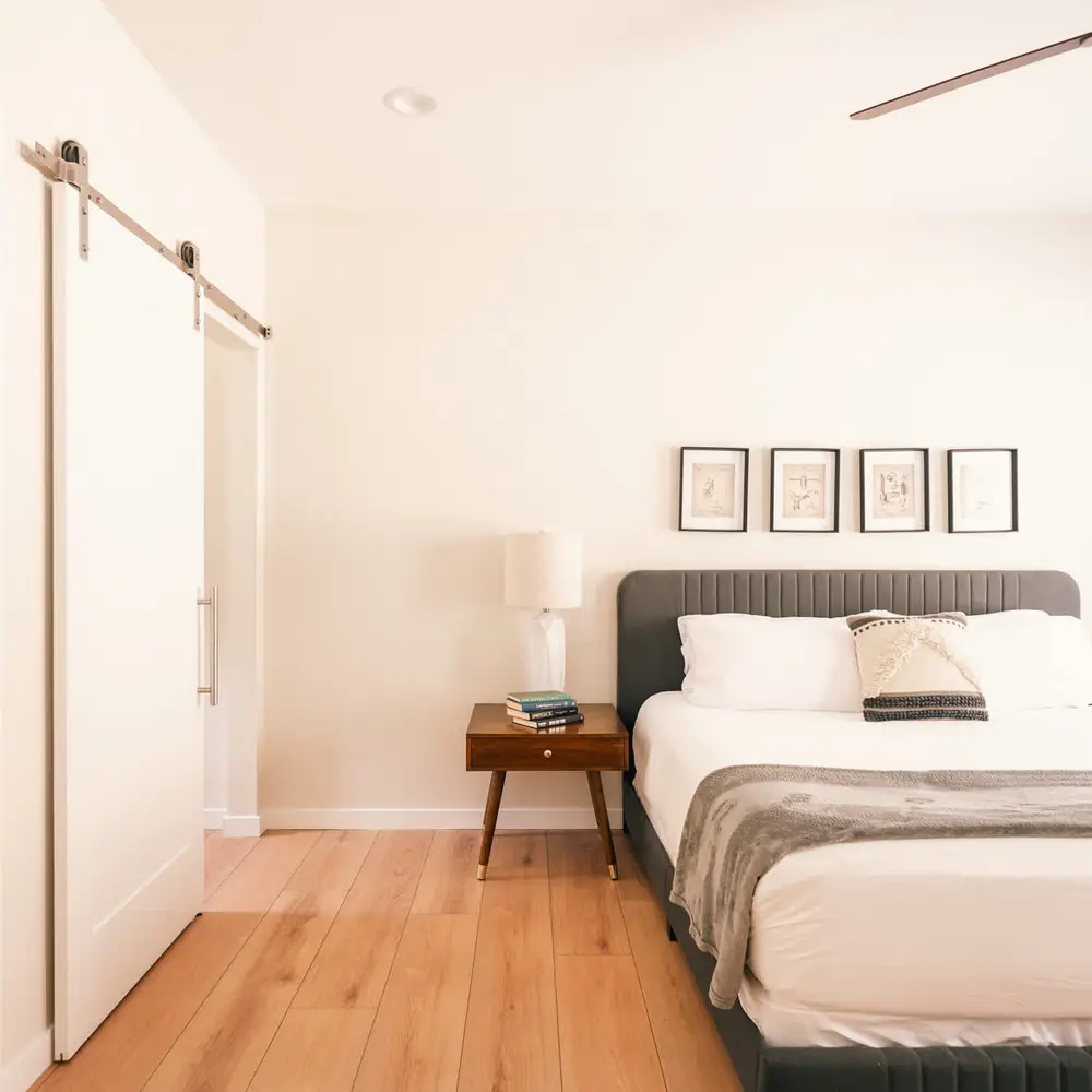 Primary bedroom with king bed