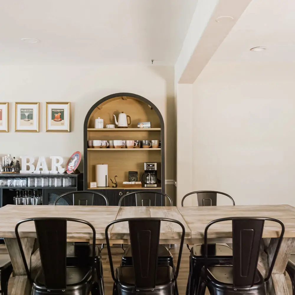 Dining table seats 8