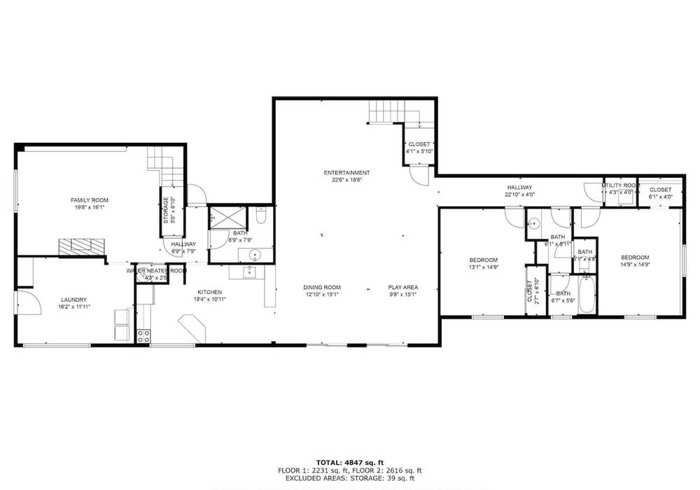 Floor plan of basement level