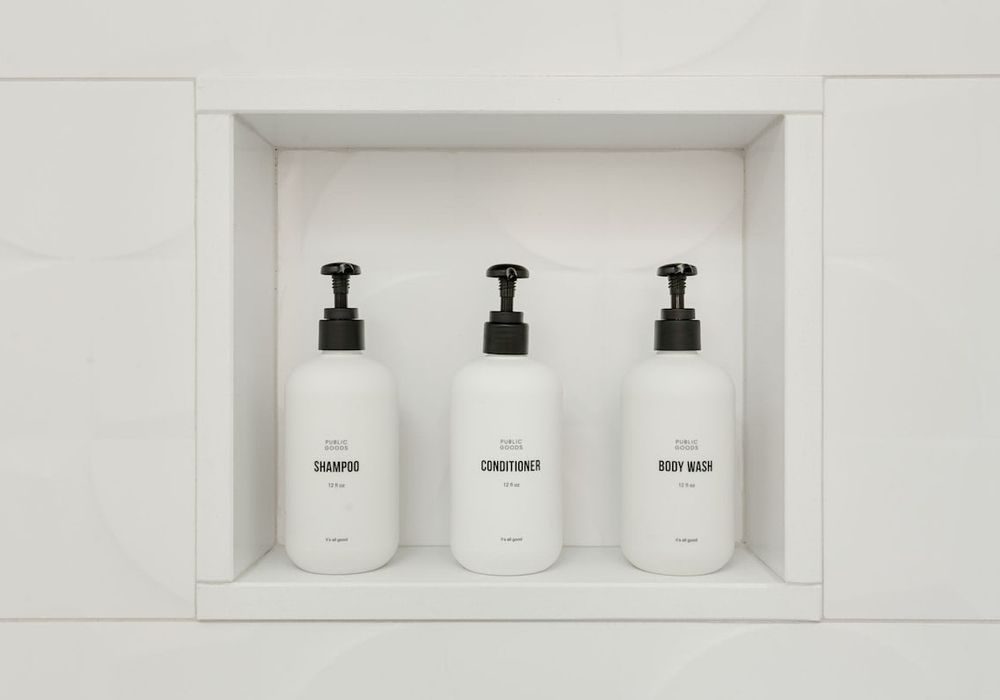 Bath amenities included.