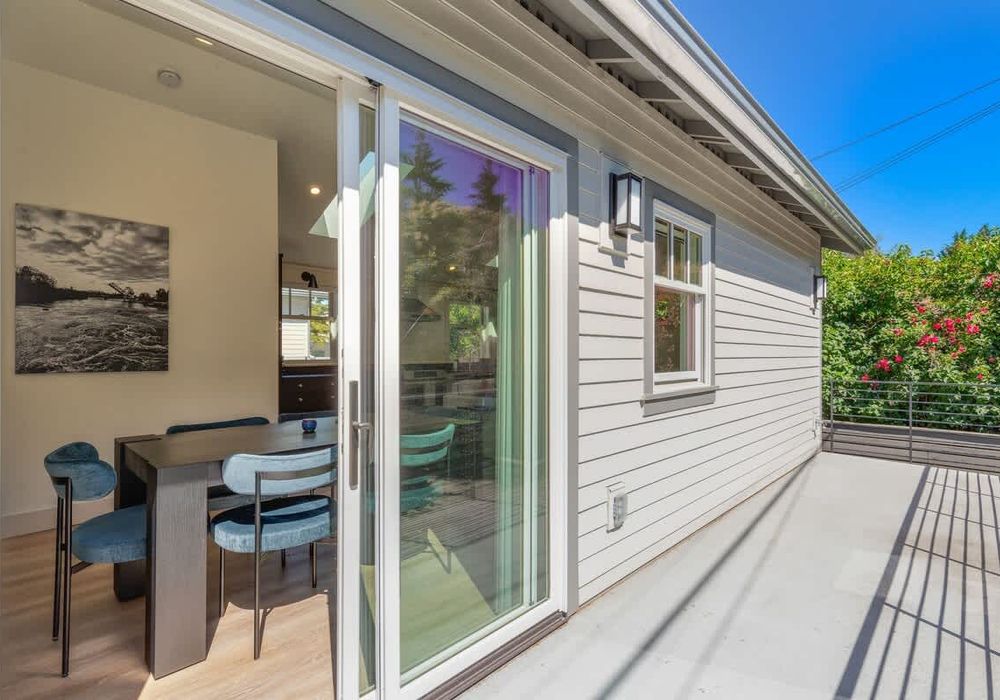 A spacious deck just off the living area.