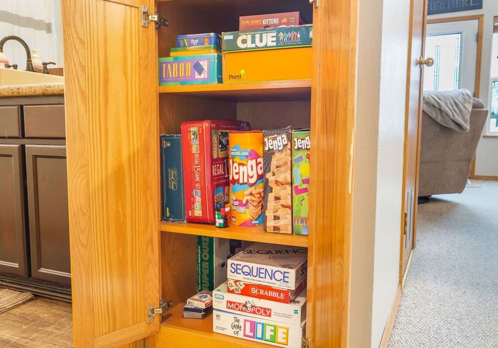 Plenty of games & movies to relax with.