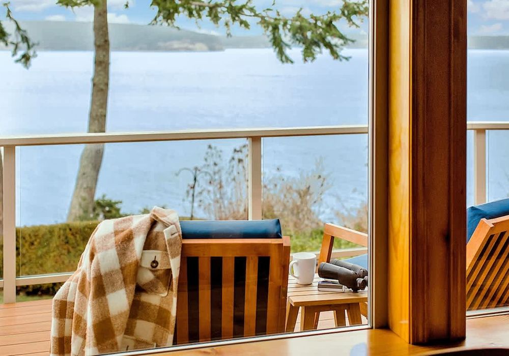 Watch for whales with your morning coffee.