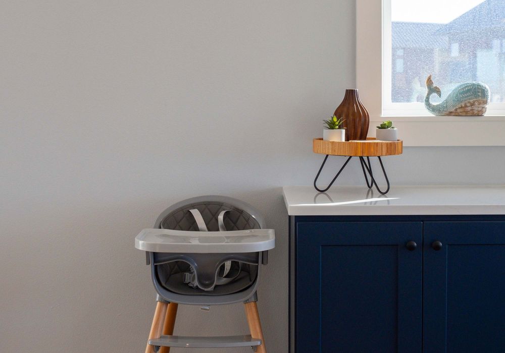 High chair available for little ones—easy to pull into any room.