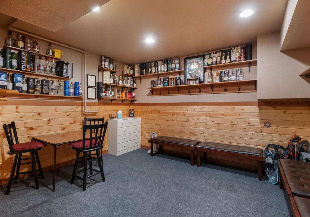 This room, right at the entrance to the cabin is the perfect ski gear storage room!