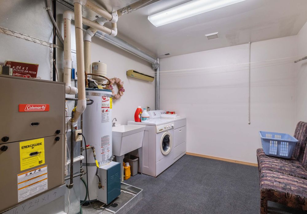 Convenient laundry facilities with an on-site washer and dryer.