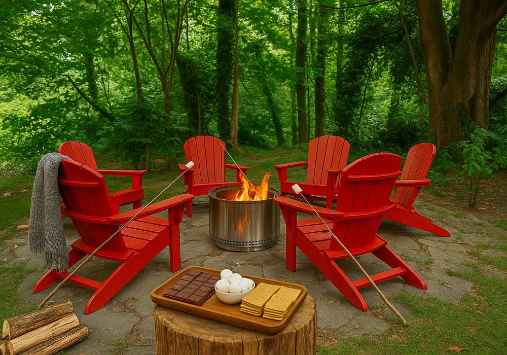 Gather by the fire or stargaze from the backyard. Surrounded by trees and quiet.