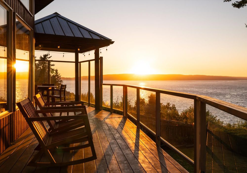 End-of-day light from the main deck. It’s quiet here after 8pm, even in summer.
