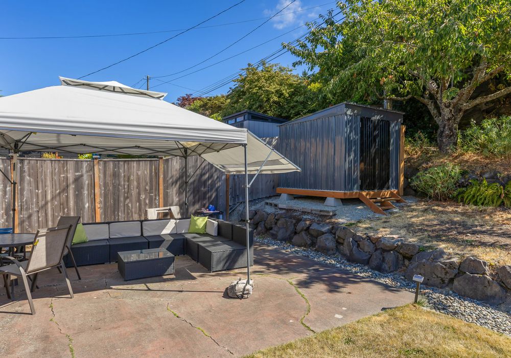 Outdoor space designed for relaxation and fresh air enjoyment.